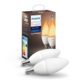 SET 2x Ampoule dimmable LED Philips Hue WHITE B39 E14/4W/230V 2200K-6500K