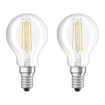 SET 2x Ampoule LED VINTAGE E14/4W/230V 2700K