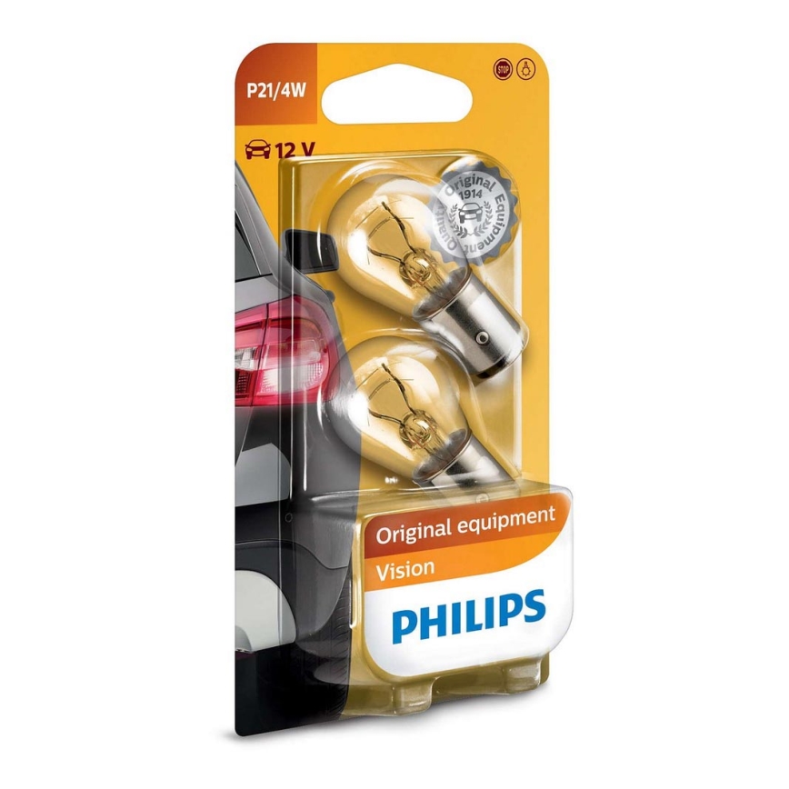 SET 2x Ampoule pour voiture Philips VISION 12594B2 BAZ15d/4W/12V