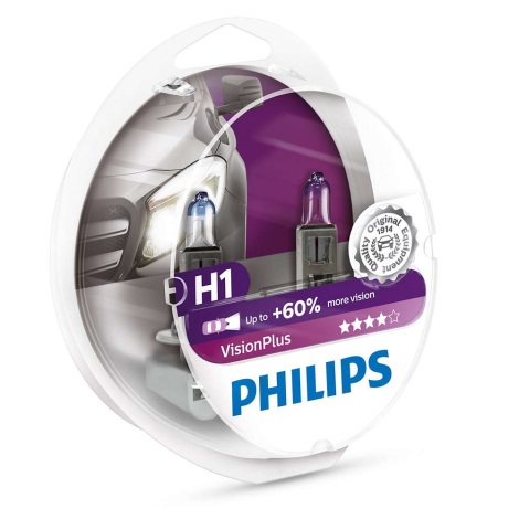 SET 2x Ampoule pour voiture Philips VISION PLUS 12258VPS2 H1 P14