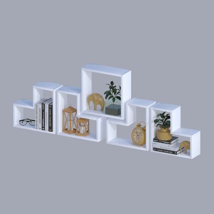 SET 5x Etagère murale ELITRA blanche