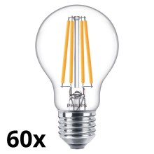 SET 60x Ampoule LED VINTAGE Philips A60 E27/10,5W/230V 2700K