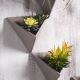 SET 7x Pots de fleurs muraux HEIDY gris