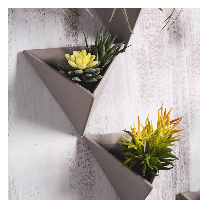 SET 7x Pots de fleurs muraux HEIDY gris