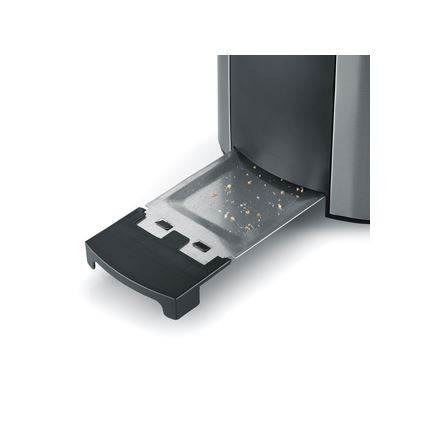 Severin AT 2589 - Grille-pain à deux fentes 800 W/230 V inox/noir