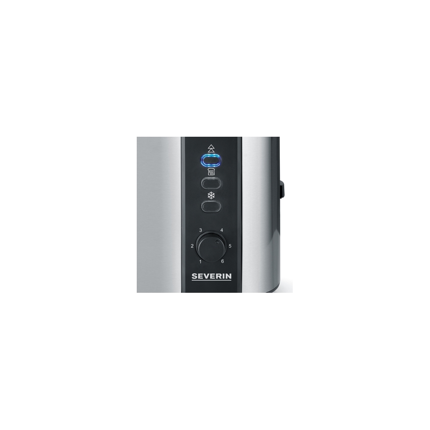 Severin AT 2589 - Grille-pain à deux fentes 800 W/230 V inox/noir