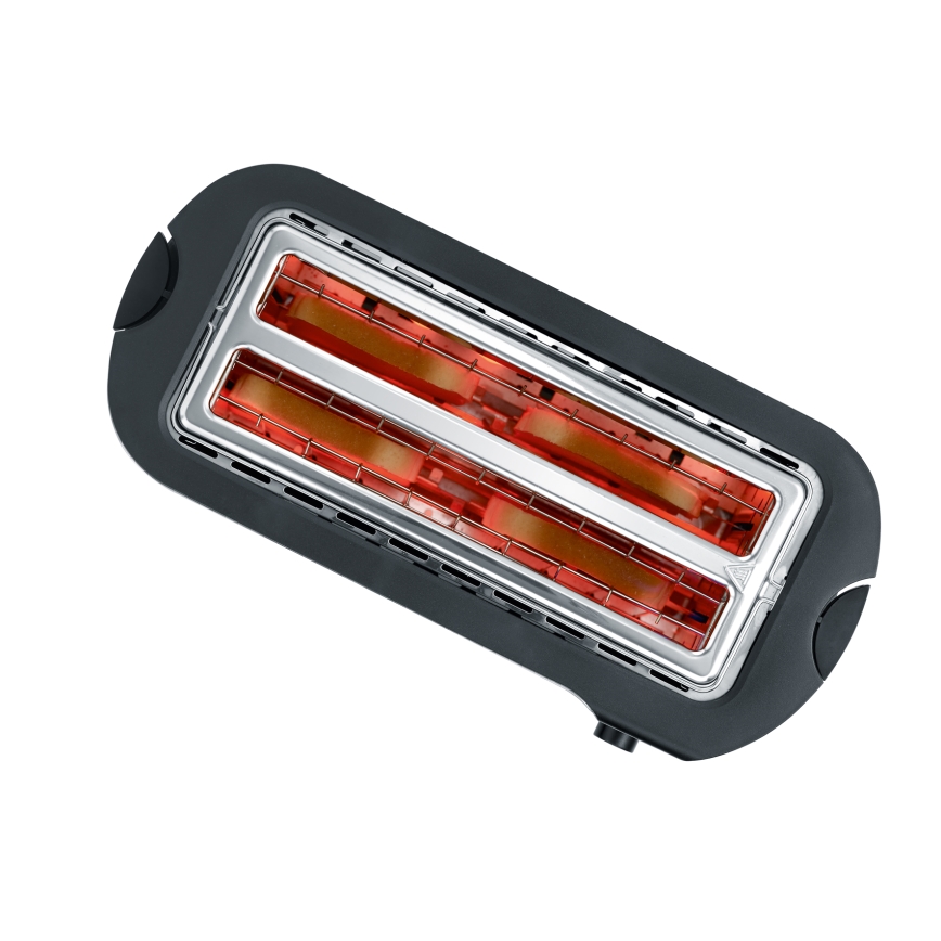 Severin AT 2590 - Grille-pain à quatre fentes 1400W/230V acier inoxydable/noir