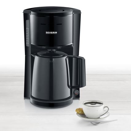 Severin KA 9306 - Cafetière avec carafe thermique 1 L, 1000 W / 230 V, noire