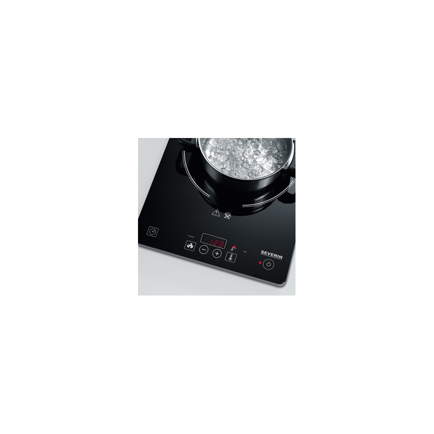 Severin KP 1071 - Réchaud à induction monoplaque 2000 W/230 V, noir