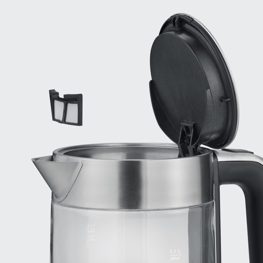 Severin WK 3420 - Bouilloire électrique 1,7 l 2200 W/230 V inox/verre