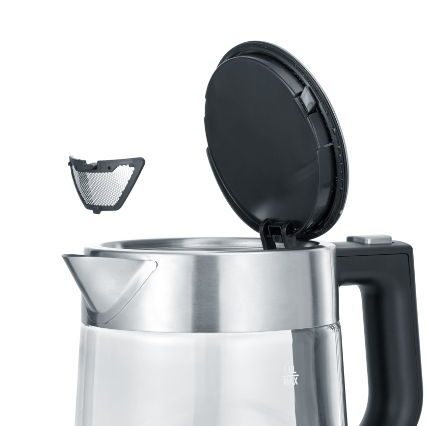 Severin WK 3468 - Bouilloire électrique 1 l, 2200 W/230 V, inox/verre