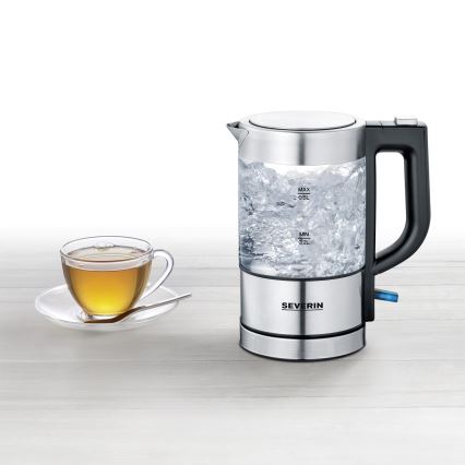 Severin WK 3472 - Bouilloire électrique 0,5 l 1100 W/230 V inox/verre
