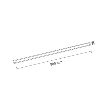 Shilo - Luminaire encastrable LED/32W/230V 3000K CRI 90 noir