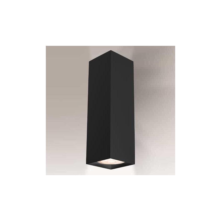 Shilo - Applique murale 2xGU10/15W/230V noire