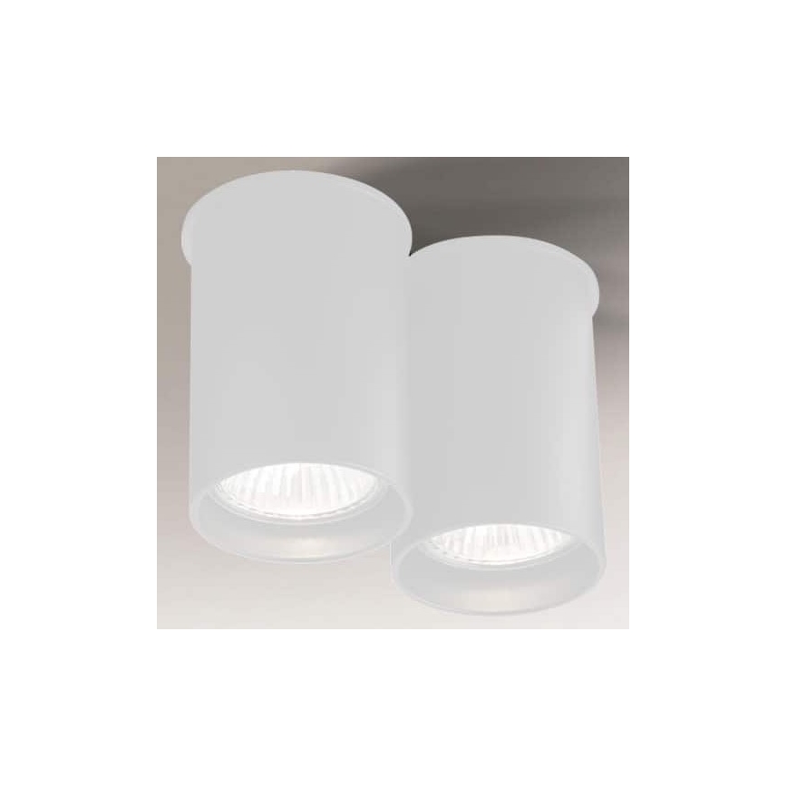 Shilo - Spot 2xGU10/15W/230V 9 cm blanc