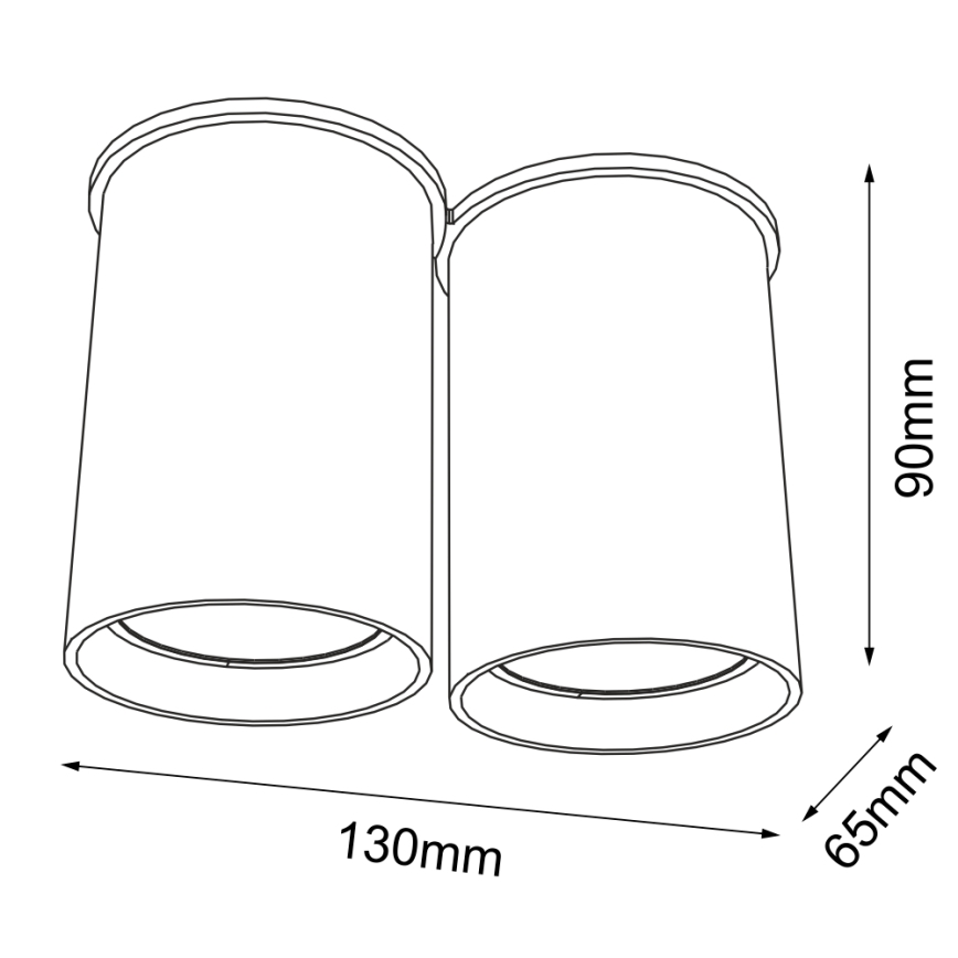 Shilo - Spot 2xGU10/15W/230V 9 cm blanc