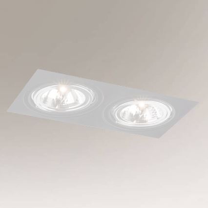 Shilo - Luminaire encastrable 2xGU10/15W/230V blanc