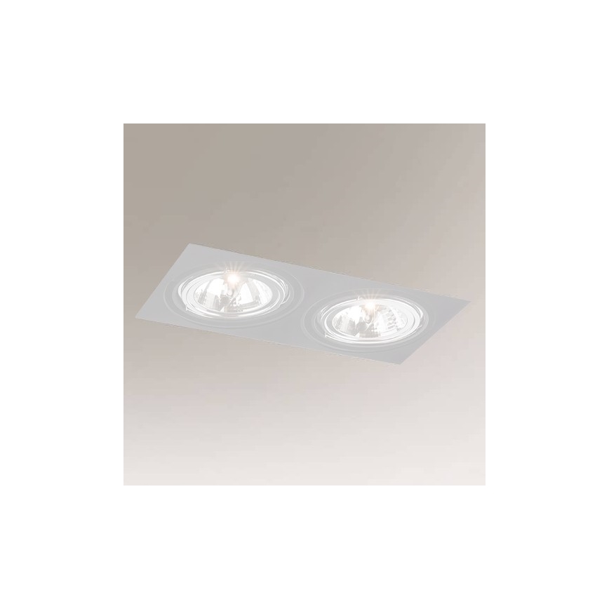 Shilo - Luminaire encastrable 2xGU10/15W/230V blanc