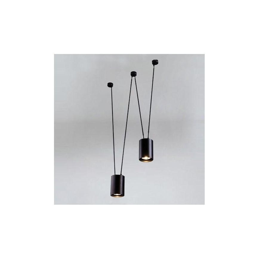 Shilo - Suspension filaire 2xGU10/15W/230V araignée noir