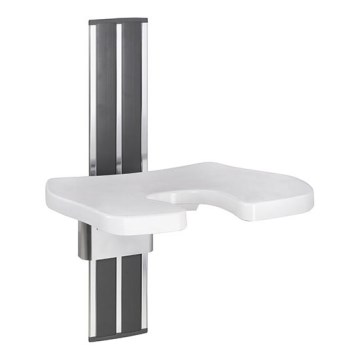 Siège de douche 43 x 67 cm argenté/blanc