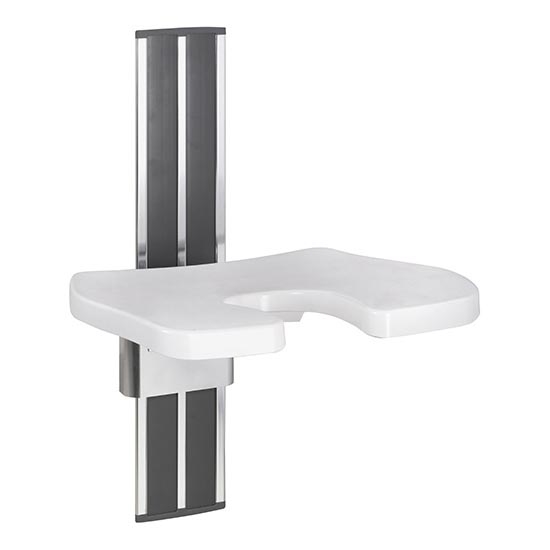 Siège de douche 43 x 67 cm argenté/blanc