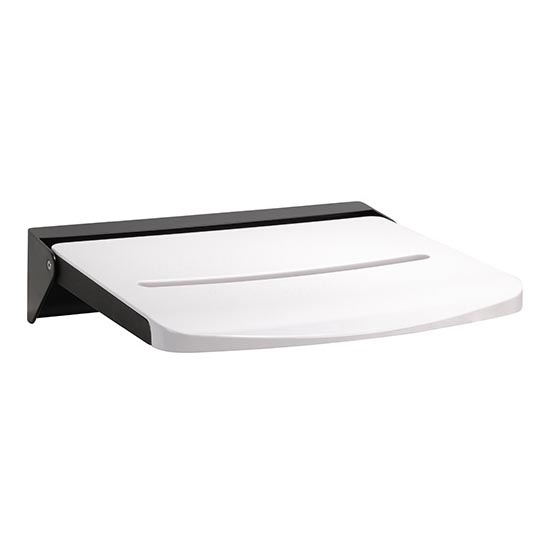 Siège de douche 46,2x12 cm noir/blanc