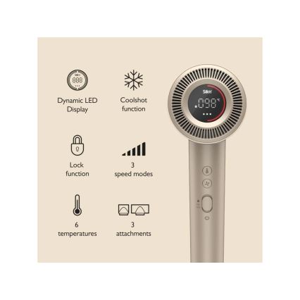 Silk’n - Sèche-cheveux SILKYAIR PRO 1600W/230V doré