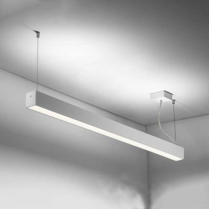 Sinclair - Plafonnier LSM LED/40W/230V 3000K/4000K/5000K 120 cm argenté