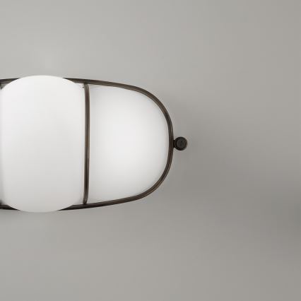 SIRU - Applique murale CAGE 1xGX53/10W/230V 22 cm noir/blanc Verre vénitien