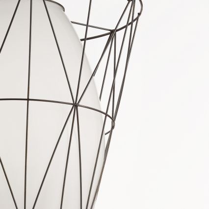 SIRU - Suspension filaire SEGNI 1xE27/60W/230V noir/blanc Verre vénitien