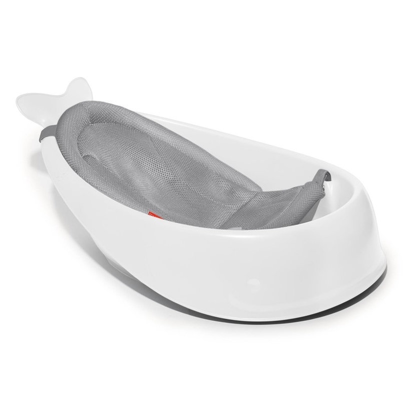 Skip Hop - Baignoire pour bébé avec tapis ergonomique MOBY 3 blanc