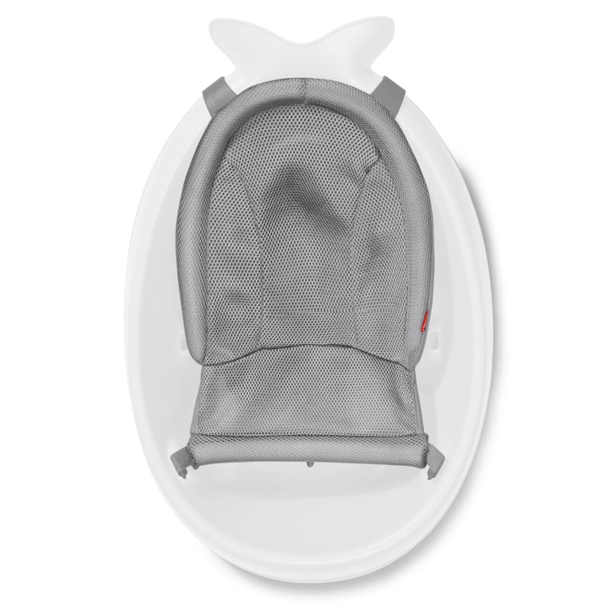Skip Hop - Baignoire pour bébé avec tapis ergonomique MOBY 3 blanc