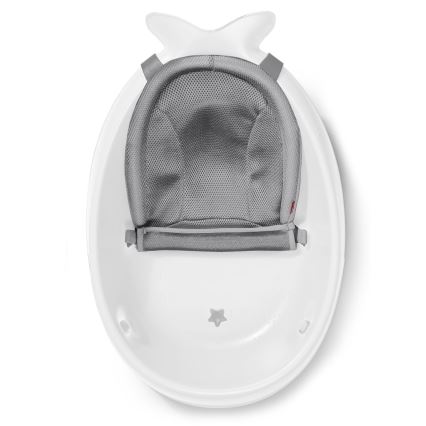 Skip Hop - Baignoire pour bébé avec tapis ergonomique MOBY 3 blanc
