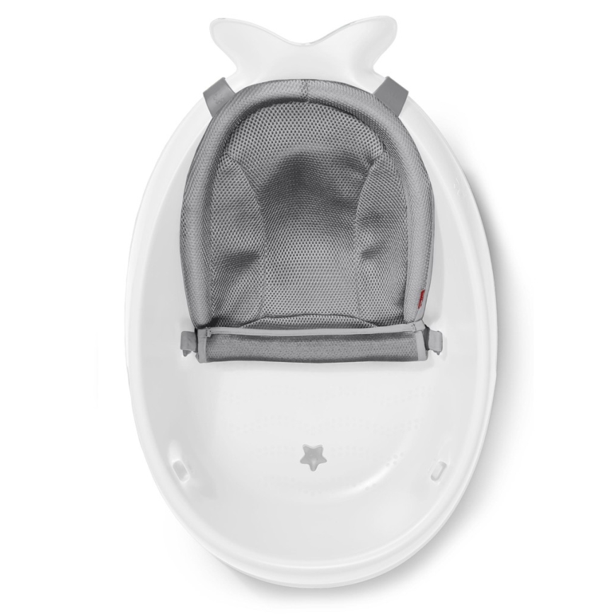 Skip Hop - Baignoire pour bébé avec tapis ergonomique MOBY 3 blanc