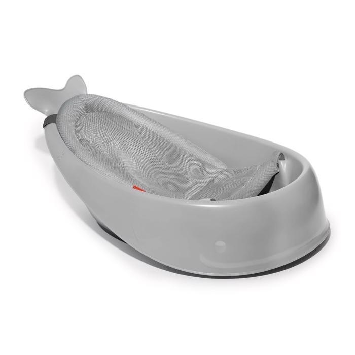 Skip Hop - Baignoire pour bébé avec tapis ergonomique MOBY 3 gris