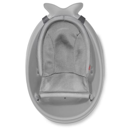 Skip Hop - Baignoire pour bébé avec tapis ergonomique MOBY 3 gris