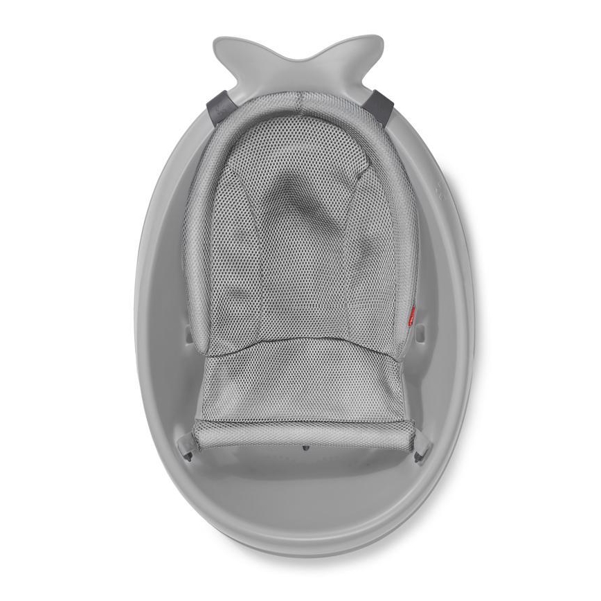 Skip Hop - Baignoire pour bébé avec tapis ergonomique MOBY 3 gris