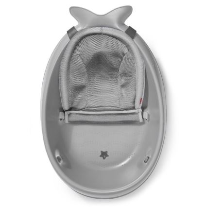 Skip Hop - Baignoire pour bébé avec tapis ergonomique MOBY 3 gris