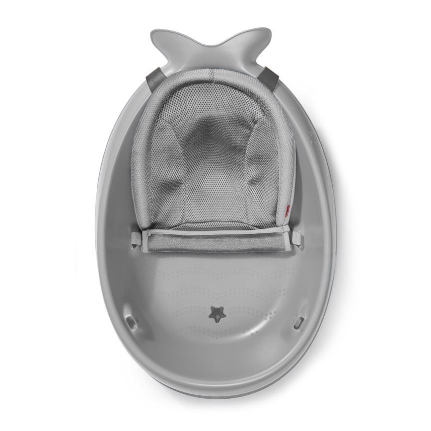 Skip Hop - Baignoire pour bébé avec tapis ergonomique MOBY 3 gris