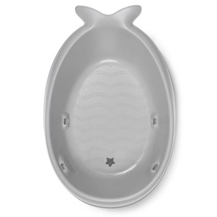 Skip Hop - Baignoire pour bébé avec tapis ergonomique MOBY 3 gris