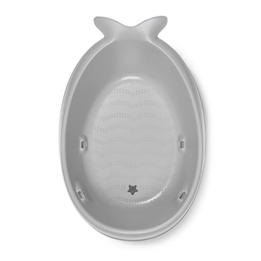 Skip Hop - Baignoire pour bébé avec tapis ergonomique MOBY 3 gris