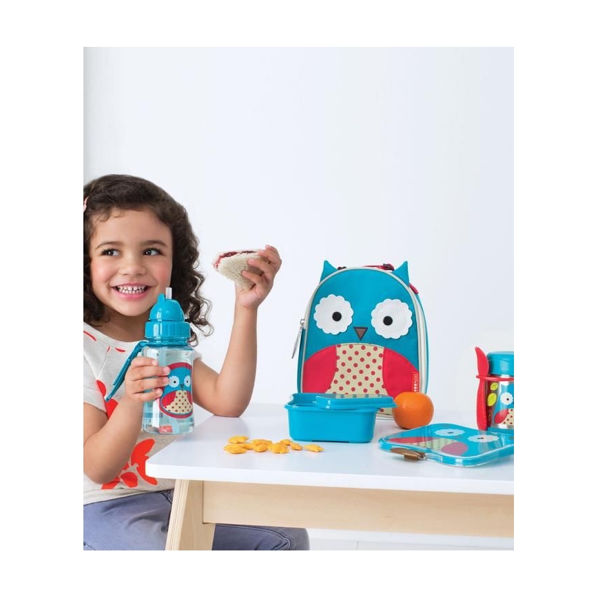 Skip Hop - Récipient alimentaire thermique avec cuillère/fourchette ZOO 325 ml hibou