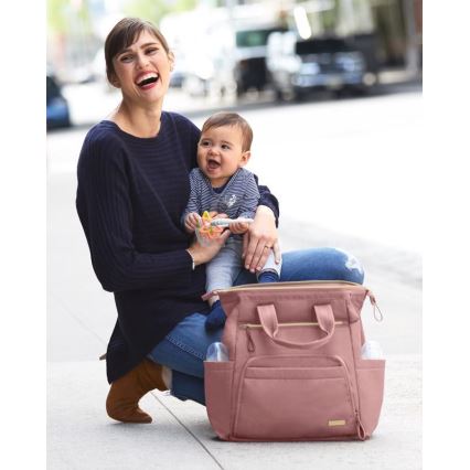 Skip Hop - Sac à dos à langer pour poussette MAINFRAME Dusty rose