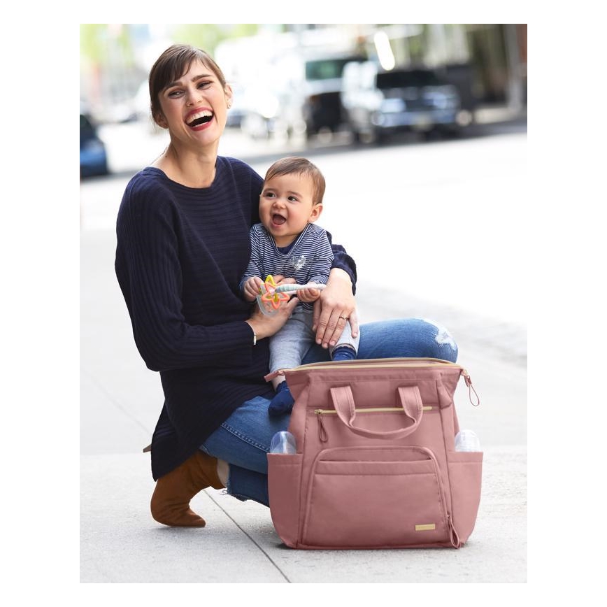 Skip Hop - Sac à dos à langer pour poussette MAINFRAME Dusty rose