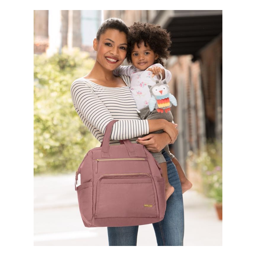 Skip Hop - Sac à dos à langer pour poussette MAINFRAME Dusty rose