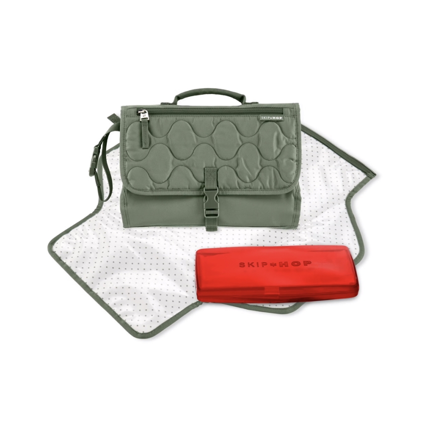 Skip Hop - Tapis à langer de voyage et sac 2 en 1 PRONTO vert