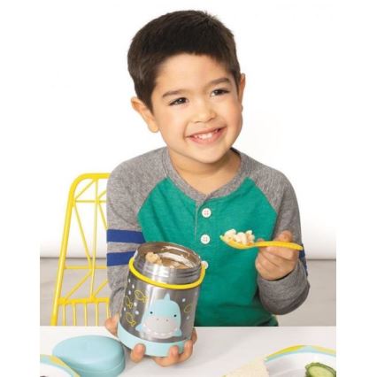 Skip Hop - Thermos alimentaire ZOO 325 ml avec cuillère/fourchette requin