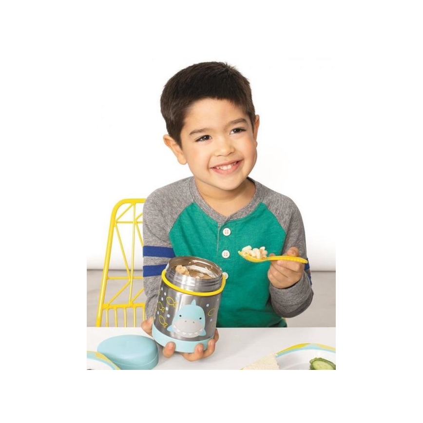 Skip Hop - Thermos alimentaire ZOO 325 ml avec cuillère/fourchette requin