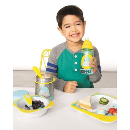 Skip Hop - Thermos alimentaire ZOO 325 ml avec cuillère/fourchette requin