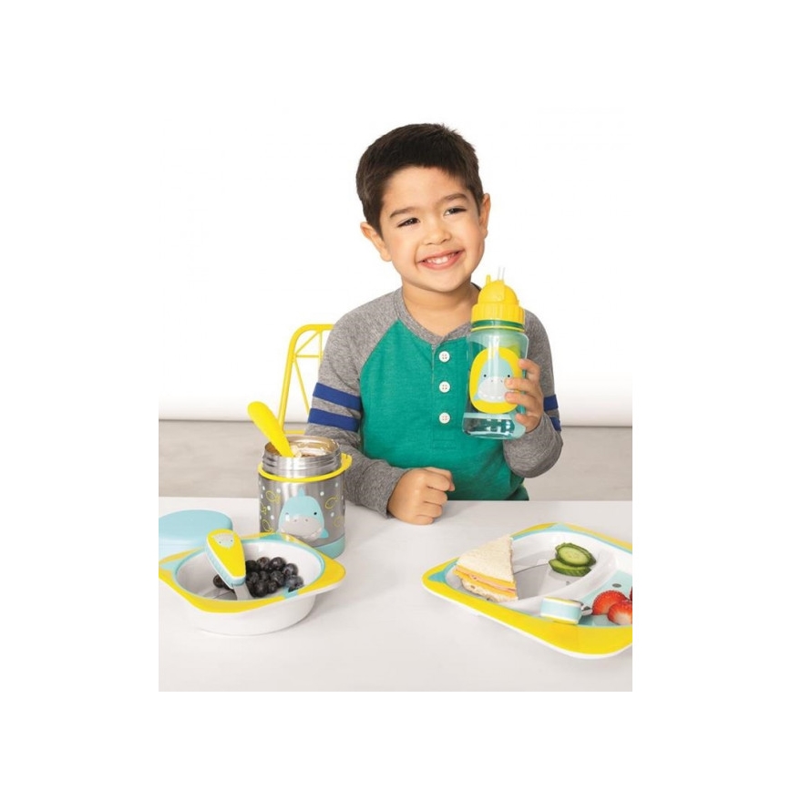 Skip Hop - Thermos alimentaire ZOO 325 ml avec cuillère/fourchette requin